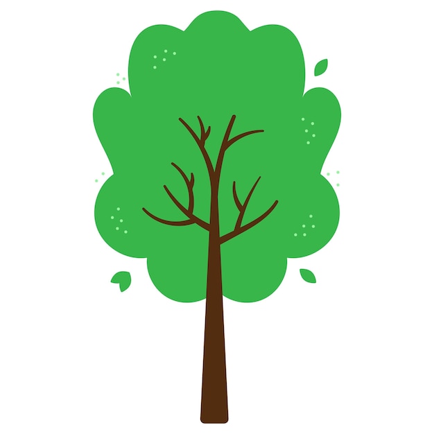 Árbol plano de verano ilustración vectorial