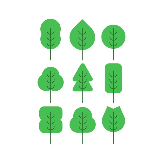 Vector Árbol plano