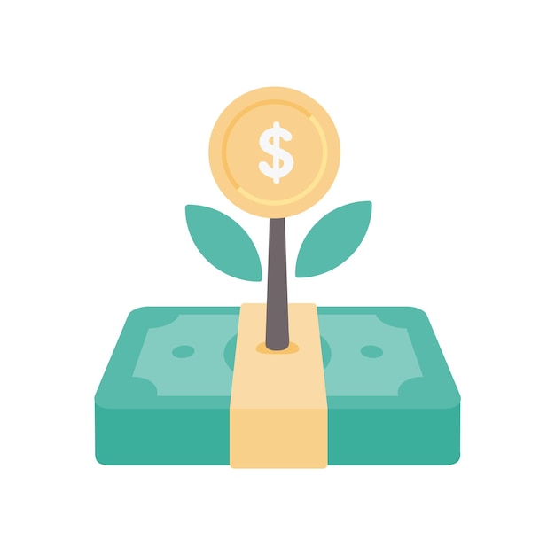 Un árbol que crece con ideas de crecimiento de inversión de dinero.