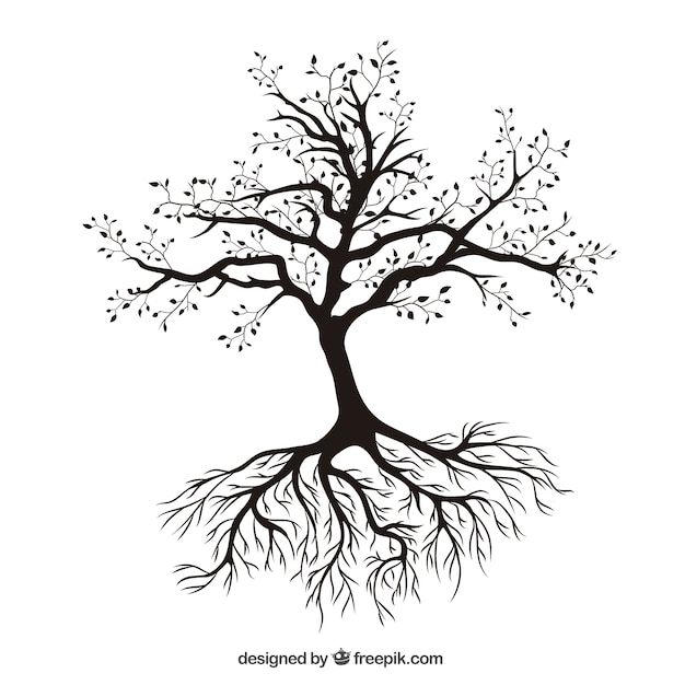 Árbol con raíces