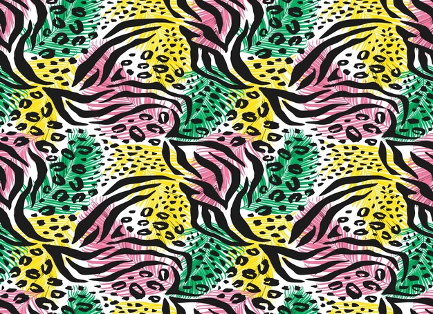 árbol, y, tigre, textura, plano de fondo, seamless