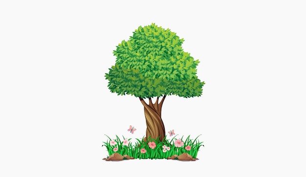 Árbol vector diseño eps fondo natural