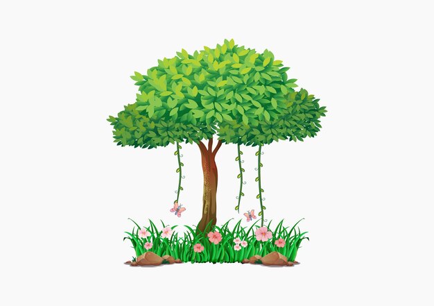 Árbol vector eps diseño de fondo