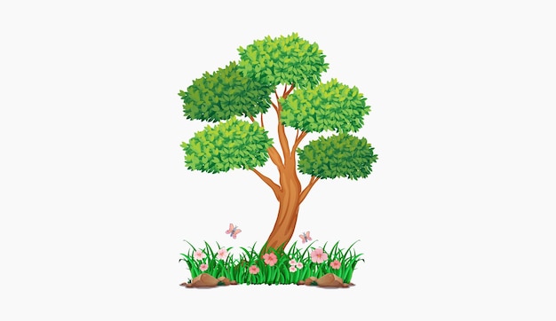 Árbol vector eps diseño de fondo