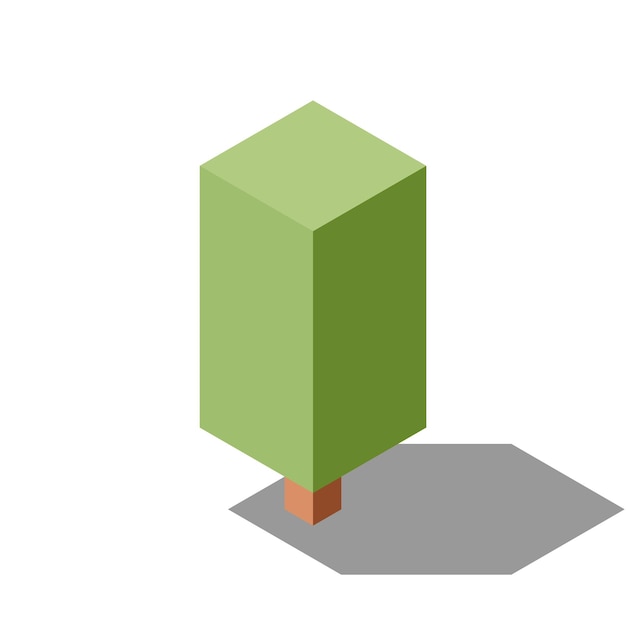 Árbol vectorial isométrico Elementos isométricos del árbol Elemento del árbol isométrica para el diseño del paisaje Elemento del parque