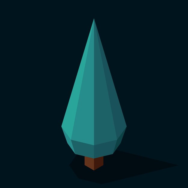 Árbol vectorial isométrico por la noche Elementos isométricos del árbol Elemento del árbol isométrica para el diseño del paisaje Elemento del parque