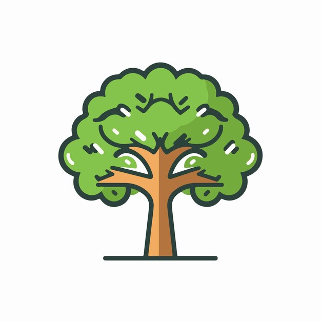Un árbol verde con un árbol verde en él