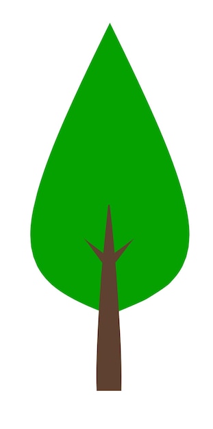 un árbol verde con un árbol verde en él