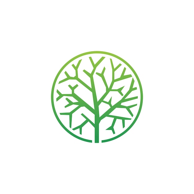 un árbol verde con un fondo blanco que dice árbol