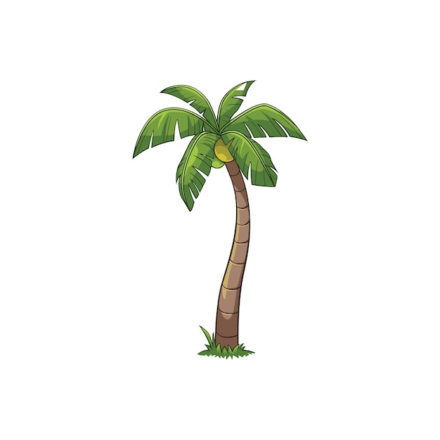 Árbol verde sobre un fondo blanco