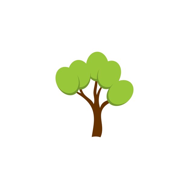 Un árbol verde con un tronco grueso y un tronco grueso.