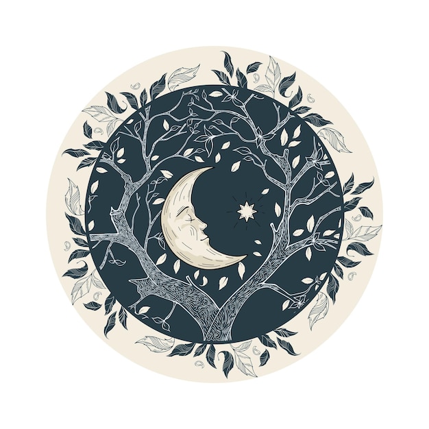 Arbol de la vida dia y noche luna