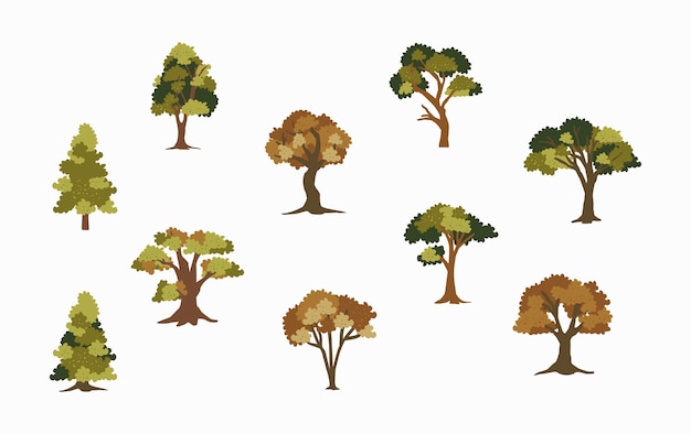 árboles ilustración vectorial