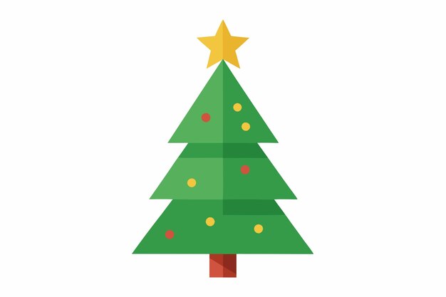 Árboles de Navidad arte vectorial en fondo blanco