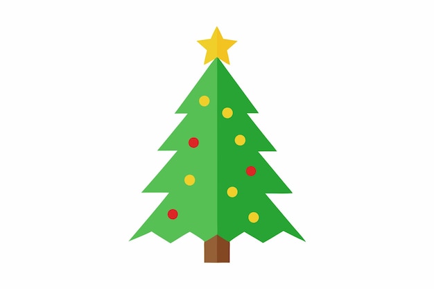 Árboles de Navidad arte vectorial en fondo blanco