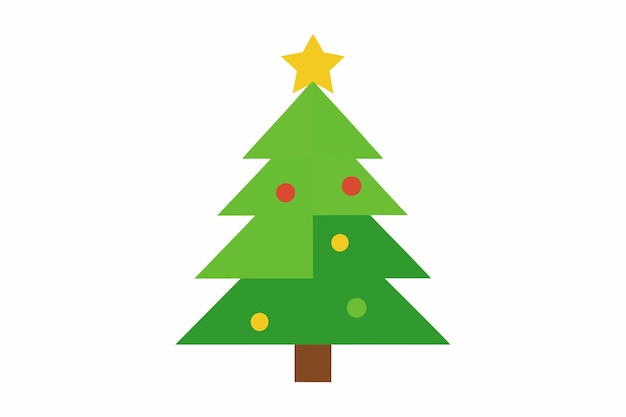 Árboles de Navidad arte vectorial en fondo blanco