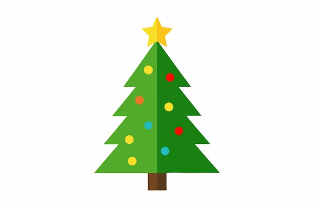 Árboles de Navidad arte vectorial en fondo blanco