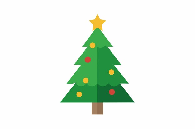 Árboles de Navidad arte vectorial en fondo blanco