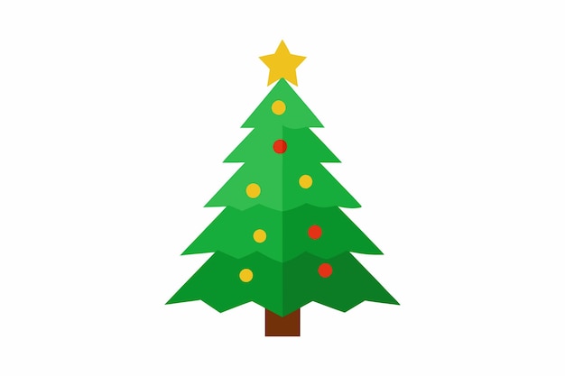 Árboles de Navidad arte vectorial en fondo blanco
