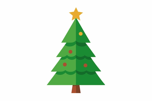 Árboles de Navidad arte vectorial en fondo blanco