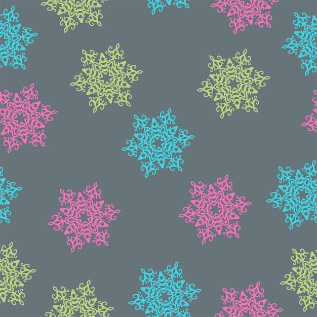 Árboles de Navidad de colores con fondo de patrón sin costuras