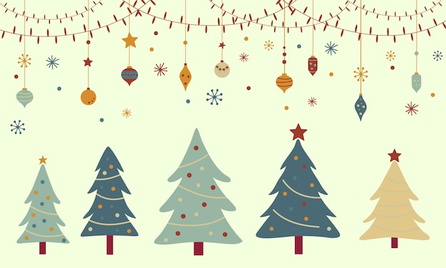 Árboles de Navidad de estilo escandinavo con decoraciones colgantes Arboles de navidad de estilo scandinavo
