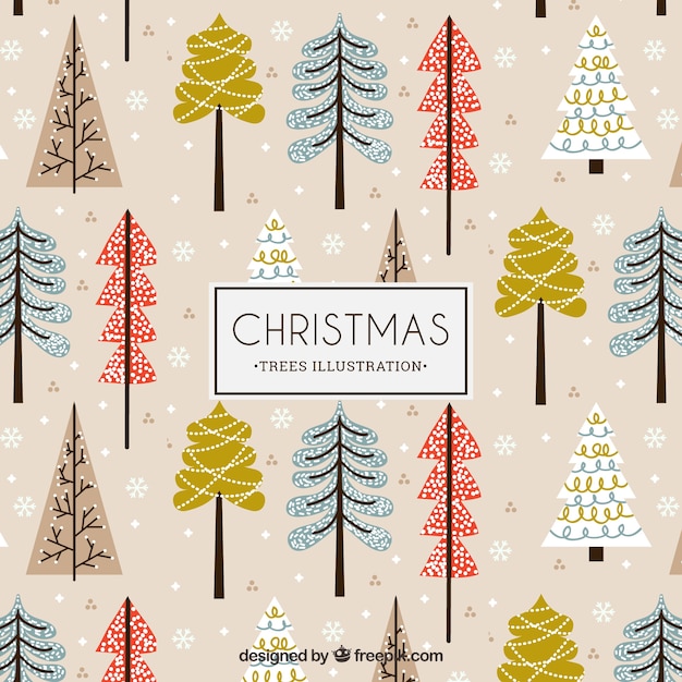 Árboles de Navidad ilustración modelo