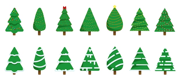 Los árboles de Navidad se pueden utilizar para materiales impresos, folletos, carteles, tarjetas de visita o para web colorfu.