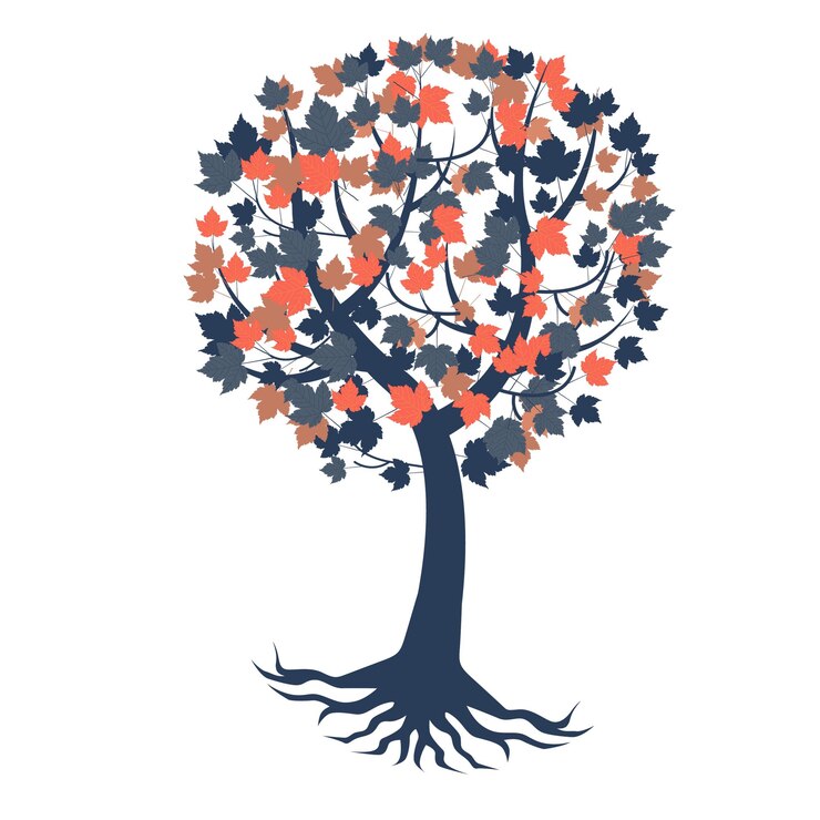 Un arbolito colorido una ilustración de un árbol real en un parque local