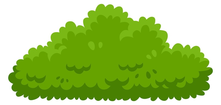 Vector arbusto de dibujos animados elemento de paisaje parque verde botánica