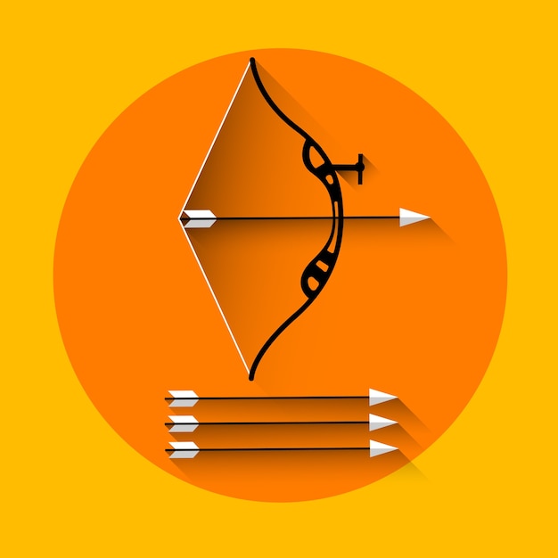 Archery arrow equipment sport icon