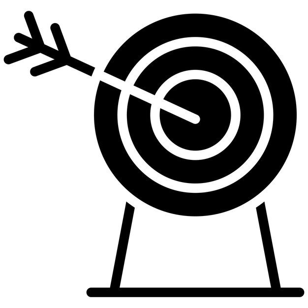 Archery Set ilustración del icono vectorial del icono de diversión al aire libre