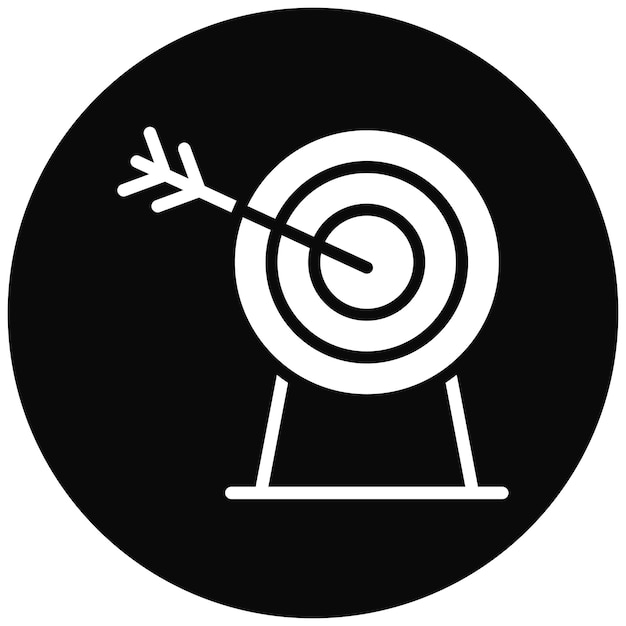 Archery Set ilustración del icono vectorial del icono de diversión al aire libre