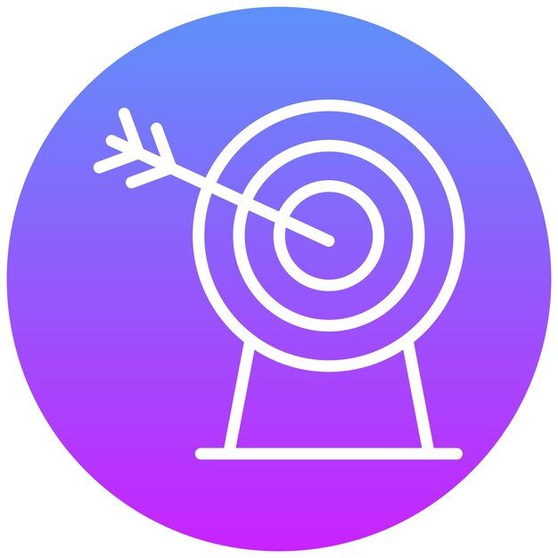 Archery Set ilustración del icono vectorial del icono de diversión al aire libre