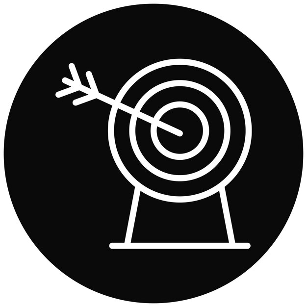 Archery Set ilustración del icono vectorial del icono de diversión al aire libre