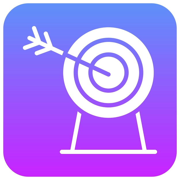 Archery Set ilustración del icono vectorial del icono de diversión al aire libre