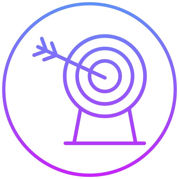 Archery Set ilustración del icono vectorial del icono de diversión al aire libre