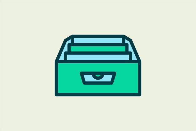 Archive icon icon related to UI elements suitable for web site app user interfaceselement printable etc flat line icon style simple vector design editable