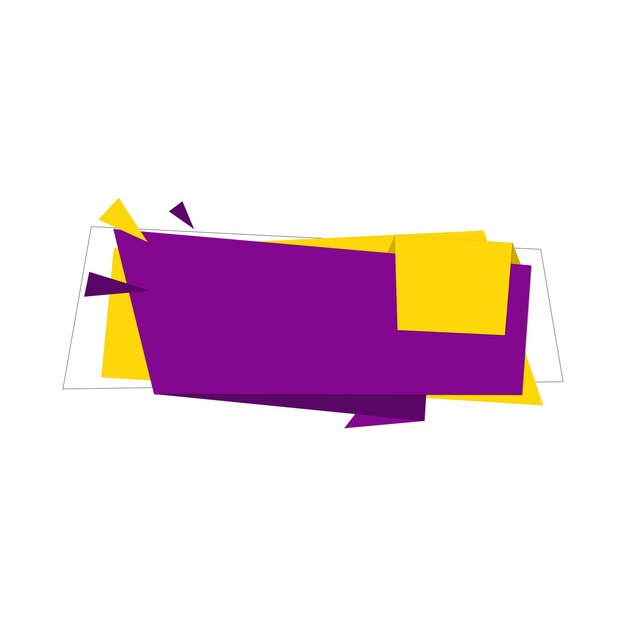 Archivo en blanco de la plantilla de banner de venta de origami