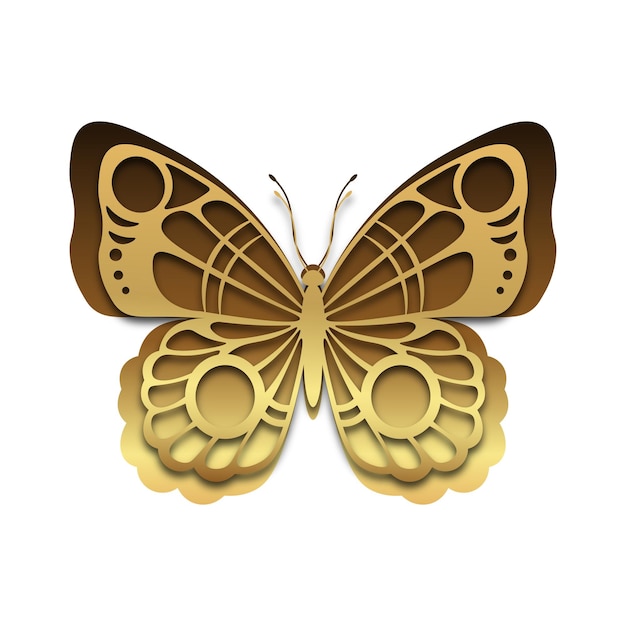 Vector archivo de corte de mariposa 3d para cricut