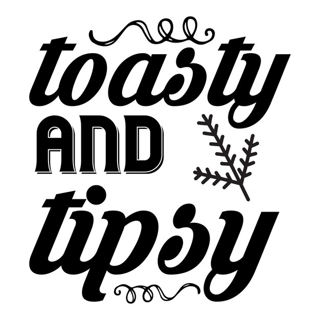 Archivo de diseño de camiseta de tipografía navideña