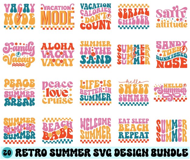 Archivo de diseño SVG de verano retro