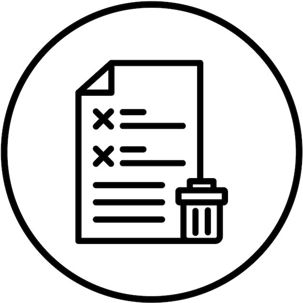 Archivo de diseño vectorial borrar estilo de icono