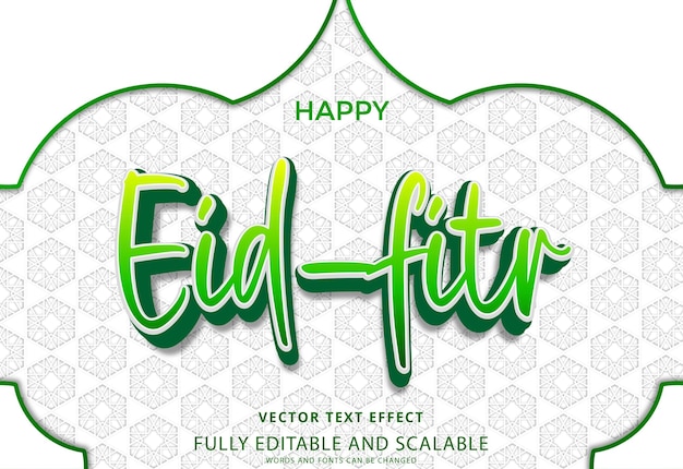 archivo eps editable de efecto de texto eidfitr