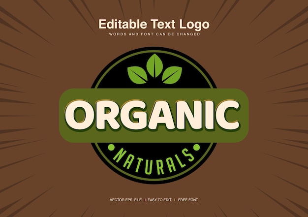 Vector archivo eps editable de logotipo orgánico archivo abierto de logotipo fresco