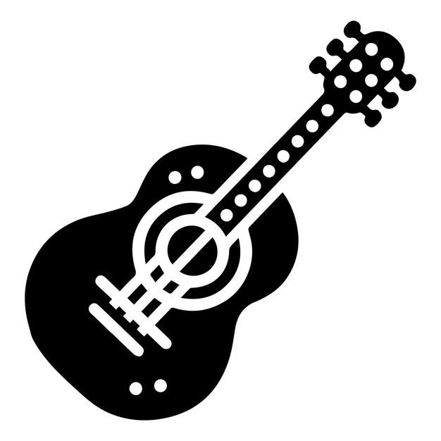 Un archivo EPS de ilustración de arte vectorial de guitarra