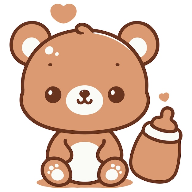 Un archivo EPS de ilustración de arte vectorial de oso