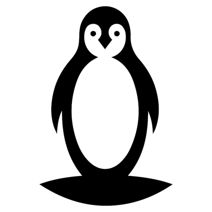 Vector un archivo eps de ilustración de arte vectorial de pingüino