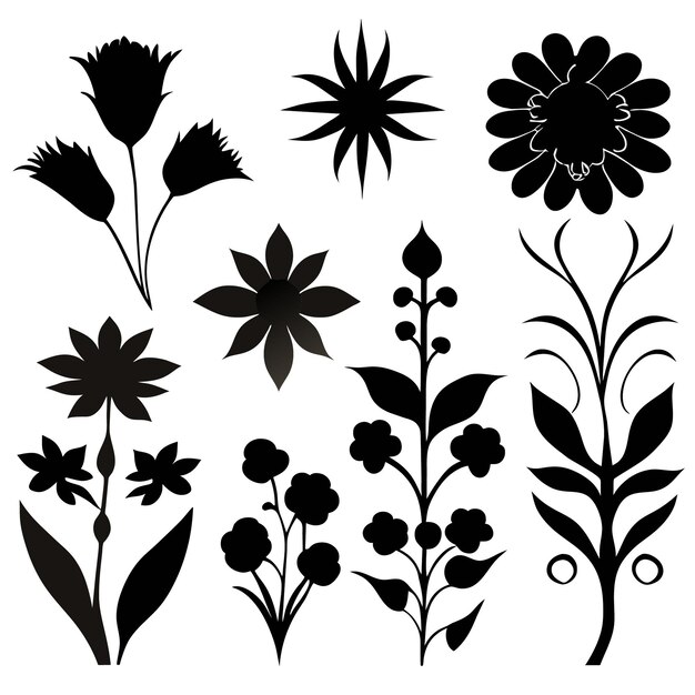 Vector archivo eps vectorial de ilustraciones florales y vegetales naturales