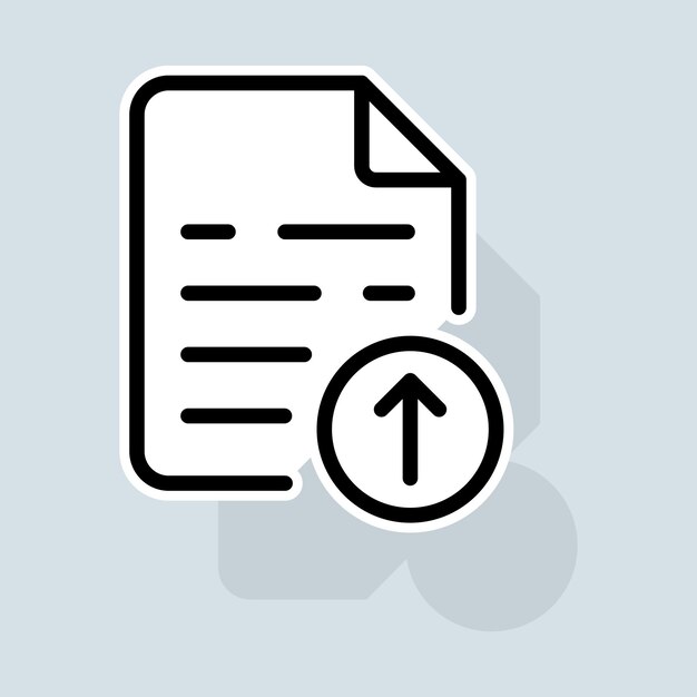 Archivo con icono de línea de descarga Almacenamiento en la nube seguridad de información personal bases de datos en línea Concepto de seguridad Icono de línea de pegatina vectorial sobre fondo blanco